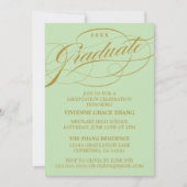 STYLISH ELEGANT SCRIPT GRADUATE PARTY EINLADUNG (Vorderseite)