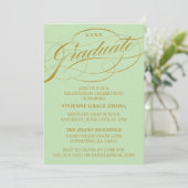 STYLISH ELEGANT SCRIPT GRADUATE PARTY EINLADUNG (Stehend Vorderseite)