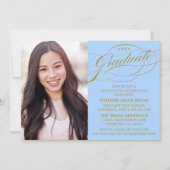 STYLISH ELEGANT SCRIPT GRADUATE PARTY EINLADUNG (Vorderseite)