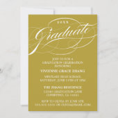 STYLISH ELEGANT SCRIPT GRADUATE PARTY EINLADUNG (Vorderseite)