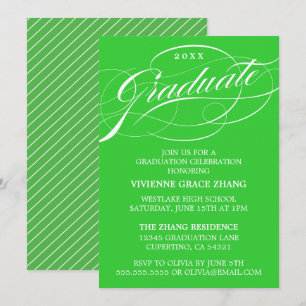 STYLISH ELEGANT SCRIPT GRADUATE PARTY EINLADUNG