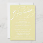 STYLISH ELEGANT SCRIPT GRADUATE PARTY EINLADUNG (Vorderseite)