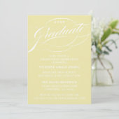 STYLISH ELEGANT SCRIPT GRADUATE PARTY EINLADUNG (Stehend Vorderseite)