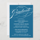 STYLISH ELEGANT SCRIPT GRADUATE PARTY EINLADUNG (Vorderseite)