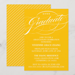 STYLISH ELEGANT SCRIPT GRADUATE PARTY EINLADUNG