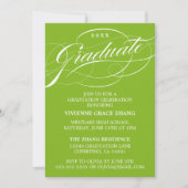 STYLISH ELEGANT SCRIPT GRADUATE PARTY EINLADUNG (Vorderseite)