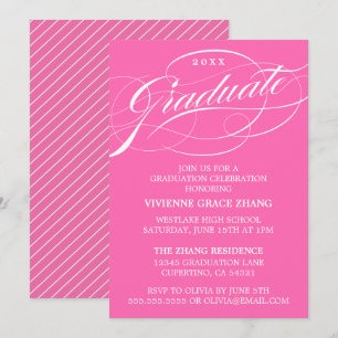 STYLISH ELEGANT SCRIPT GRADUATE PARTY EINLADUNG