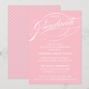 STYLISH ELEGANT SCRIPT GRADUATE PARTY EINLADUNG