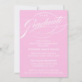 STYLISH ELEGANT SCRIPT GRADUATE PARTY EINLADUNG (Vorderseite)