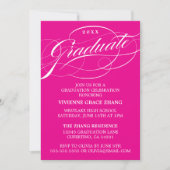 STYLISH ELEGANT SCRIPT GRADUATE PARTY EINLADUNG (Vorderseite)