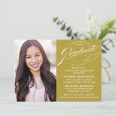 STYLISH ELEGANT SCRIPT GRADUATE PARTY EINLADUNG (Stehend Vorderseite)