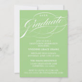 STYLISH ELEGANT SCRIPT GRADUATE PARTY EINLADUNG (Vorderseite)