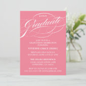 STYLISH ELEGANT SCRIPT GRADUATE PARTY EINLADUNG (Stehend Vorderseite)
