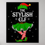 Stylish Elf Christmas Family Girls Women Elf Squad Poster (Vorne)