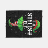 Stylish Elf Christmas Girls Women Elf Squad Xmas F Fleecedecke (Vorderseite (Horizontal))