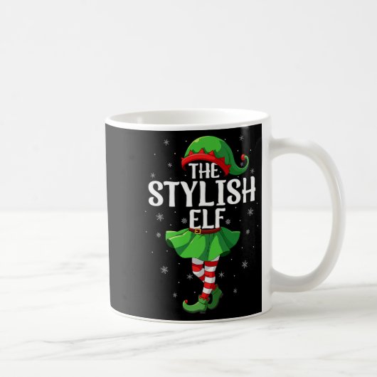 Stylish Elf Christmas Girls Women Elf Squad Xmas F Kaffeetasse (Rechts)