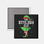 Stylish Elf Christmas Girls Women Elf Squad Xmas F Magnet (Vorderseite/Rückseite)