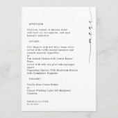 Stylish Engagement Wedding or Bridal Shower Menu Einladung (Vorderseite)