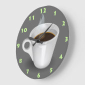 STYLISH ESPRESSO COFFEE CUP GROßE WANDUHR (Winkel)