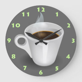 STYLISH ESPRESSO COFFEE CUP GROßE WANDUHR