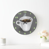 STYLISH ESPRESSO COFFEE CUP GROßE WANDUHR (Zuhause)
