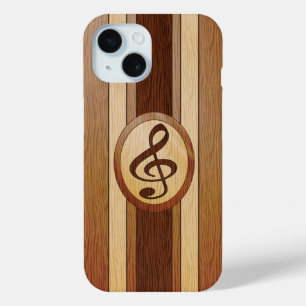 Stylish Falsch Wood Treble Clef Inlay Case-Mate iPhone Hülle