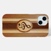 Stylish Falsch Wood Treble Clef Inlay Case-Mate iPhone Hülle (Rückseite (Horizontal))