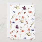 Stylish Fantasy Floral Birthday Party Einladung (Rückseite)