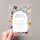 Stylish Fantasy Floral Bridal Shower Acryleinladungen (Insitu (Handheld))