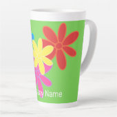 STYLISH FARBBIGER PATTERNAME FÜR ABSTRAKTE BLUME MILCHTASSE (Rechte Ecke)