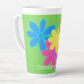 STYLISH FARBBIGER PATTERNAME FÜR ABSTRAKTE BLUME MILCHTASSE (Linke Ecke)