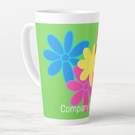 STYLISH FARBBIGER PATTERNAME FÜR ABSTRAKTE BLUME MILCHTASSE (Linke Ecke)