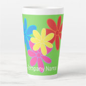 STYLISH FARBBIGER PATTERNAME FÜR ABSTRAKTE BLUME MILCHTASSE (Vorderseite)