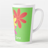 STYLISH FARBBIGER PATTERNAME FÜR ABSTRAKTE BLUME MILCHTASSE (Rechts)