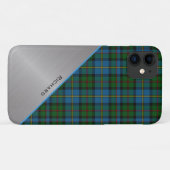 Stylish farbenfroher MacLeod Kariert & Aluminium L Case-Mate iPhone Hülle (Rückseite (Horizontal))