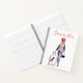 Stylish Fashion London Suitcase Custom Journal Notizblock (Innenseite)