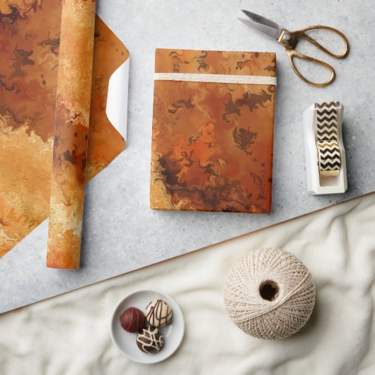 Stylish Faux Burled Walnut  Geschenkpapier (Kunsthandwerk)