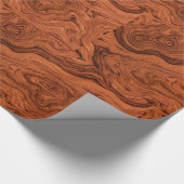 Stylish Faux Walnut Pattern Geschenkpapier (Ecke)