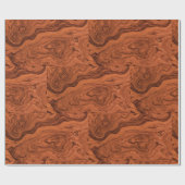 Stylish Faux Walnut Pattern Geschenkpapier (Flach)