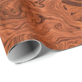 Stylish Faux Walnut Pattern Geschenkpapier (Rolleneckpunkt)