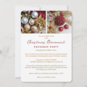 Stylish Festive Christmas Ornament Exchange Party  Einladung (Vorderseite)