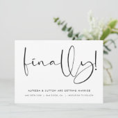 Stylish Finally Save The Date (Stehend Vorderseite)