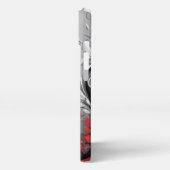 Stylish Floral and Lacy Leaf Design iPhone Hülle (Linke Seite)