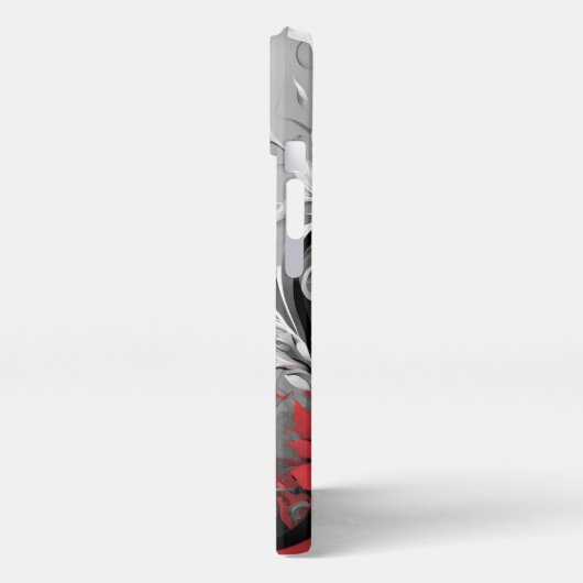 Stylish Floral and Lacy Leaf Design iPhone Hülle (Linke Seite)