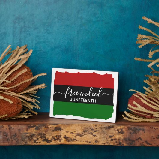 Stylish FREE INDEED Pan African JUNETEENTH Fotoplatte (Seite)