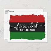 Stylish FREE INDEED Pan African JUNETEENTH Postkarte (Vorne/Hinten)