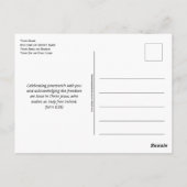 Stylish FREE INDEED Pan African JUNETEENTH Postkarte (Rückseite)