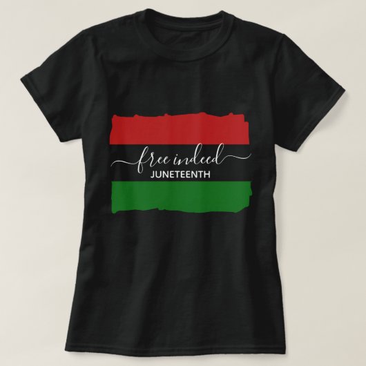 Stylish FREE INDEED Pan African JUNETEENTH T-Shirt (Design vorne)