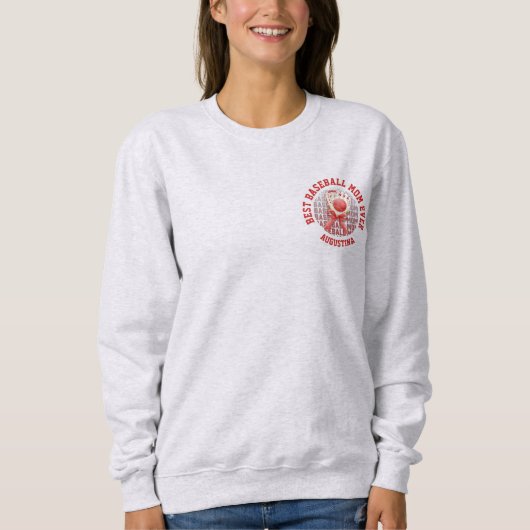 Stylish Fun LOUD-MOUTHED BASEBALL MOM Sweatshirt (Vorderseite)