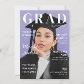 Stylish Fun Modern 2025 Abschluss Magazine Einladung (Vorderseite)